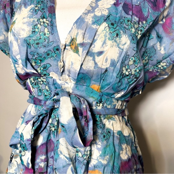 NWT Free People Freddy Tie Mini Dress - Night Combo - Picture 6 of 8